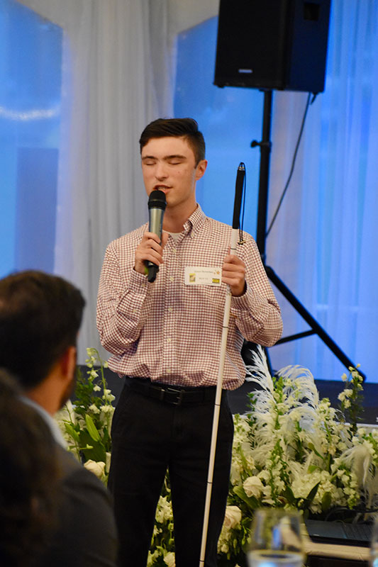 Man talking in the event